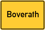 Place name sign Boverath
