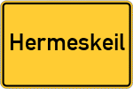 Place name sign Hermeskeil