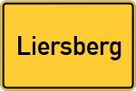 Place name sign Liersberg