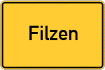 Place name sign Filzen, Saar