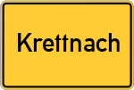Place name sign Krettnach