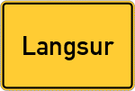 Place name sign Langsur