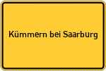 Place name sign Kümmern bei Saarburg, Saar