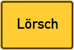 Place name sign Lörsch