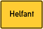 Place name sign Helfant