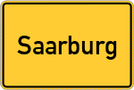 Place name sign Saarburg