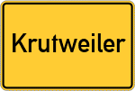 Place name sign Krutweiler