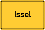 Place name sign Issel