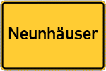 Place name sign Neunhäuser, Jagdhaus