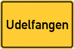 Place name sign Udelfangen