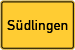 Place name sign Südlingen