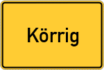 Place name sign Körrig