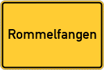 Place name sign Rommelfangen