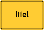 Place name sign Ittel