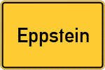 Place name sign Eppstein, Pfalz