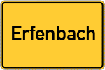 Place name sign Erfenbach