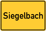 Place name sign Siegelbach, Pfalz