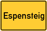 Place name sign Espensteig