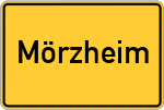 Place name sign Mörzheim