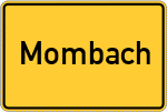 Place name sign Mombach