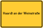 Place name sign Haardt an der Weinstraße