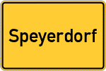 Place name sign Speyerdorf
