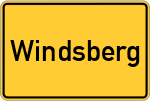 Place name sign Windsberg