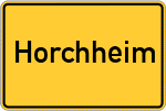 Place name sign Horchheim