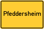 Place name sign Pfeddersheim