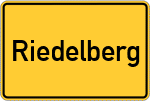 Place name sign Riedelberg