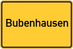 Place name sign Bubenhausen