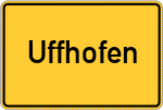 Place name sign Uffhofen
