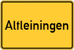 Place name sign Altleiningen