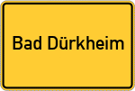 Place name sign Bad Dürkheim