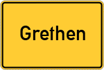 Place name sign Grethen