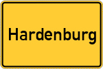 Place name sign Hardenburg