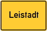 Place name sign Leistadt