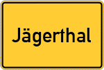 Place name sign Jägerthal