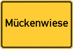 Place name sign Mückenwiese