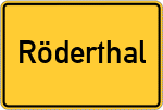 Place name sign Röderthal