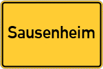 Place name sign Sausenheim