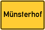 Place name sign Münsterhof