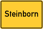 Place name sign Steinborn