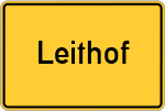 Place name sign Leithof