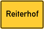 Place name sign Reiterhof
