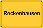Place name sign Rockenhausen