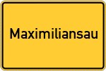 Place name sign Maximiliansau