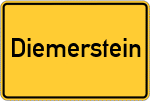 Place name sign Diemerstein, Pfalz