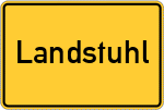 Place name sign Landstuhl