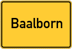 Place name sign Baalborn